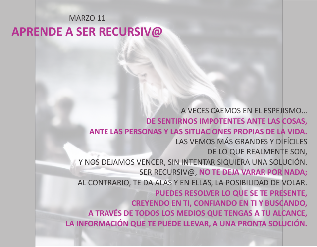 Aprende a ser recursiv@
